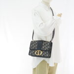 Dior Montaigne 30 Canvas Blue Oblique GHW