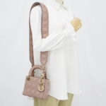 Dior Lady Dior Mini Supple Dark Beige GHW