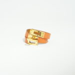 Hermes Kelly Bracelets Double Tour Swift Orange GHW