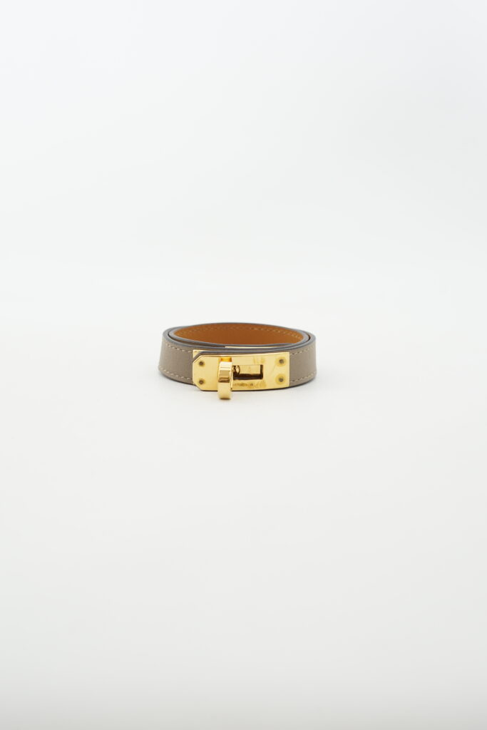 Hermes Bracelets Double Tour Kelly Etoupe GHW