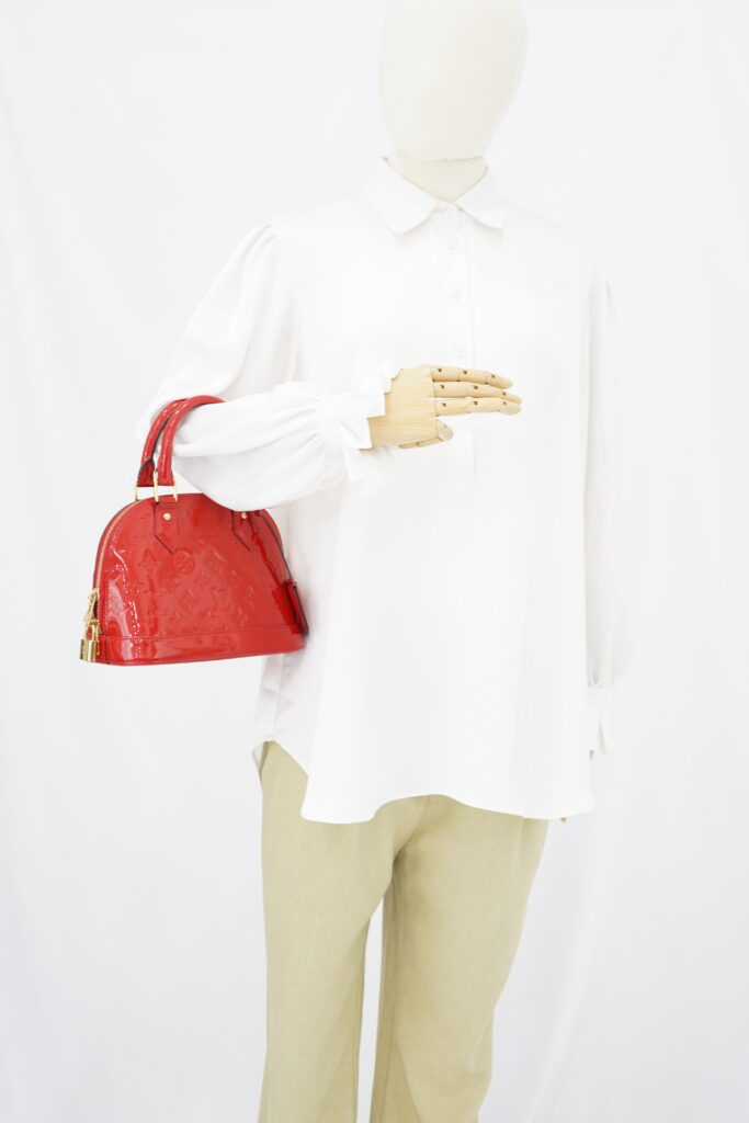 Louis Vuitton Alma BB Patent Monogram Cerise GHW