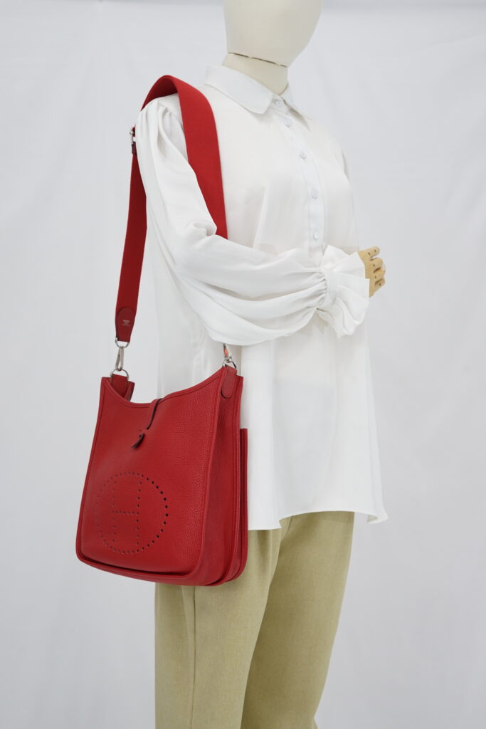 Hermes Evelyne PM 29 Clemence Rouge Casaque PHW