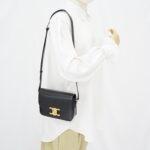 Celine Teen Triomphe Bag Black GHW