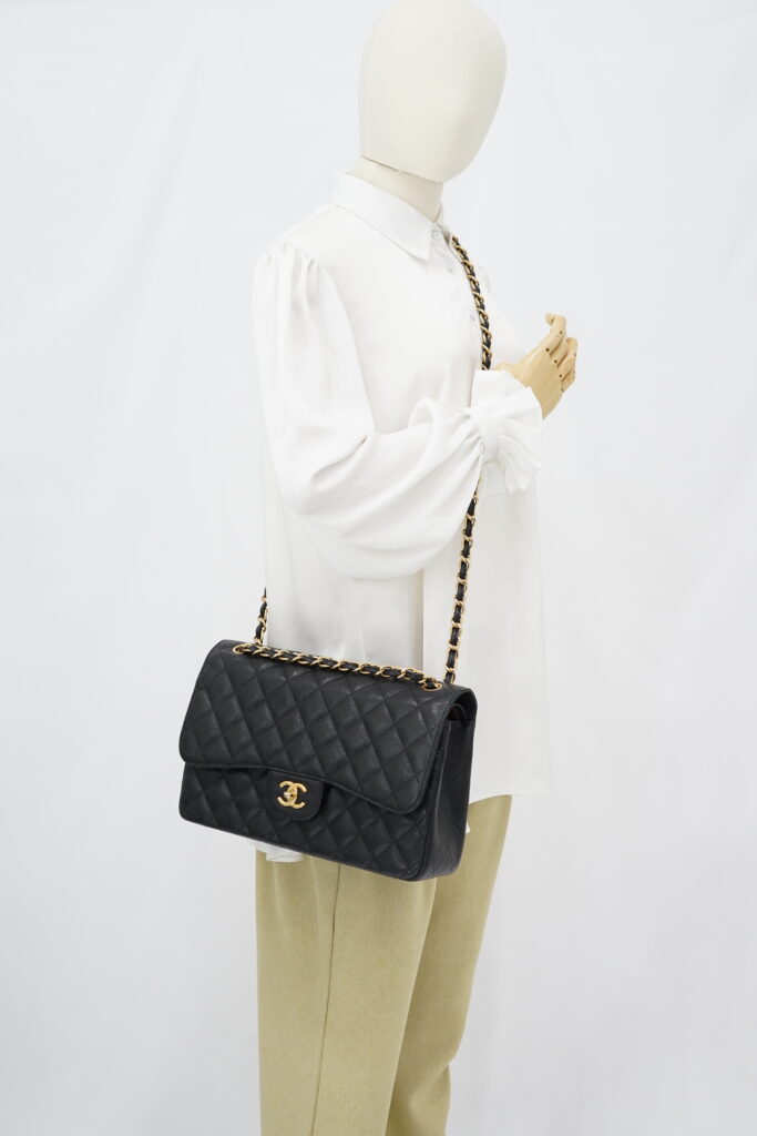 Chanel Classic Jumbo D Flap Caviar Black GHW