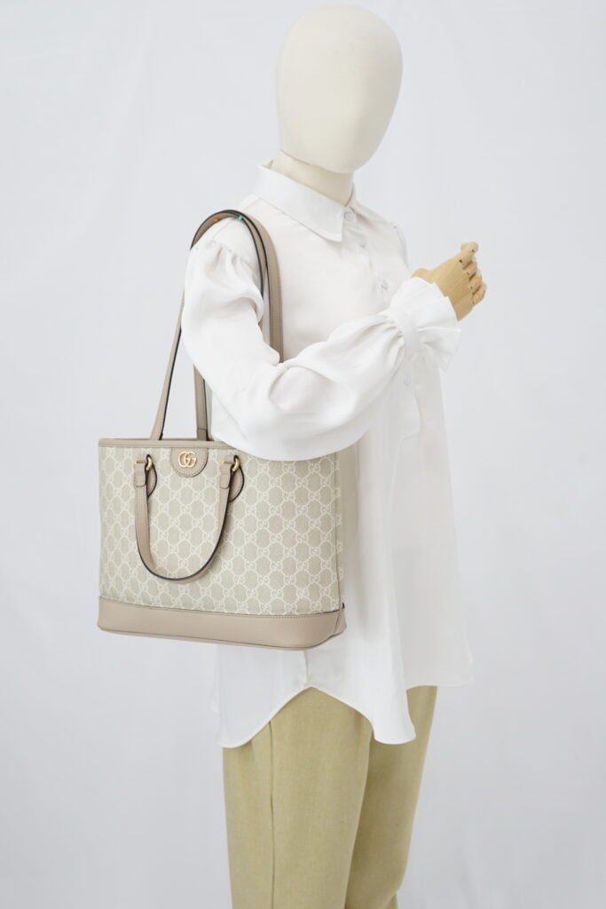 Gucci Ophidia Tote Bag GG Supreme Beige GHW