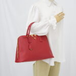 Prada Top Handle Bag Saffiano Lux Fuoco