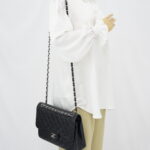 Chanel Jumbo Classic D Flap Caviar Black SHW