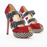 Christian Louboutin Bikiki 140 Pony Red Black