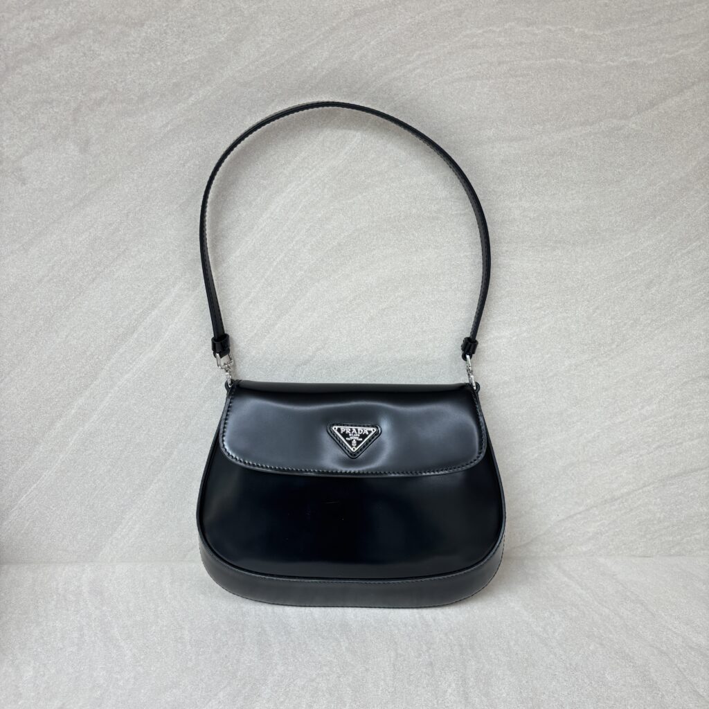 Prada Cleo Flap Shiny Black SHW