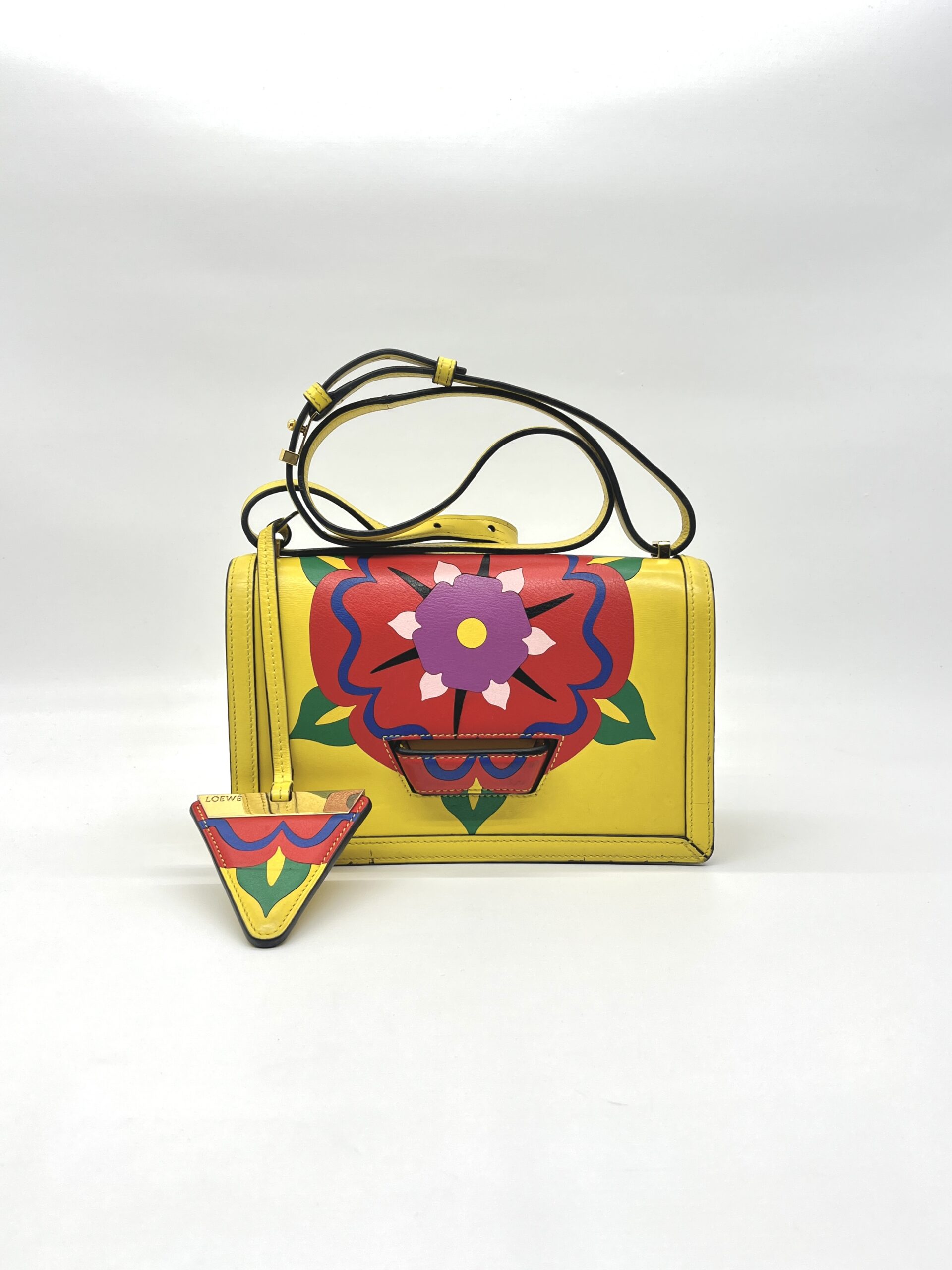 Loewe Barcelona Flap Yellow Floral Red GHW