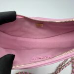 Chanel Half Moon Chain Hobo Bag Pink GHW