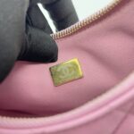 Chanel Half Moon Chain Hobo Bag Pink GHW
