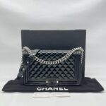 Chanel Boy 28 Vernis Black SHW