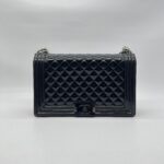 Chanel Boy 28 Vernis Black SHW