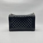Chanel Boy 28 Vernis Black SHW