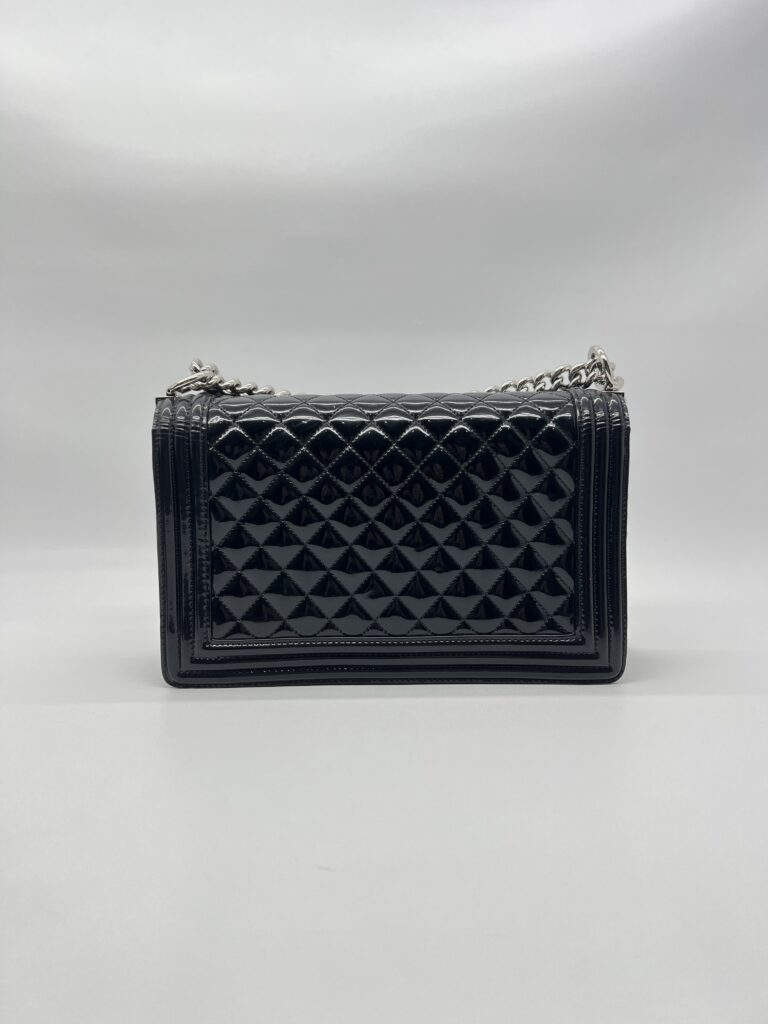 Chanel Boy 28 Vernis Black SHW