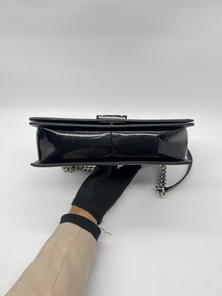Chanel Boy 28 Vernis Black SHW