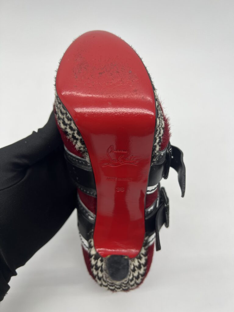 Christian Louboutin Bikiki 140 Pony Red Black