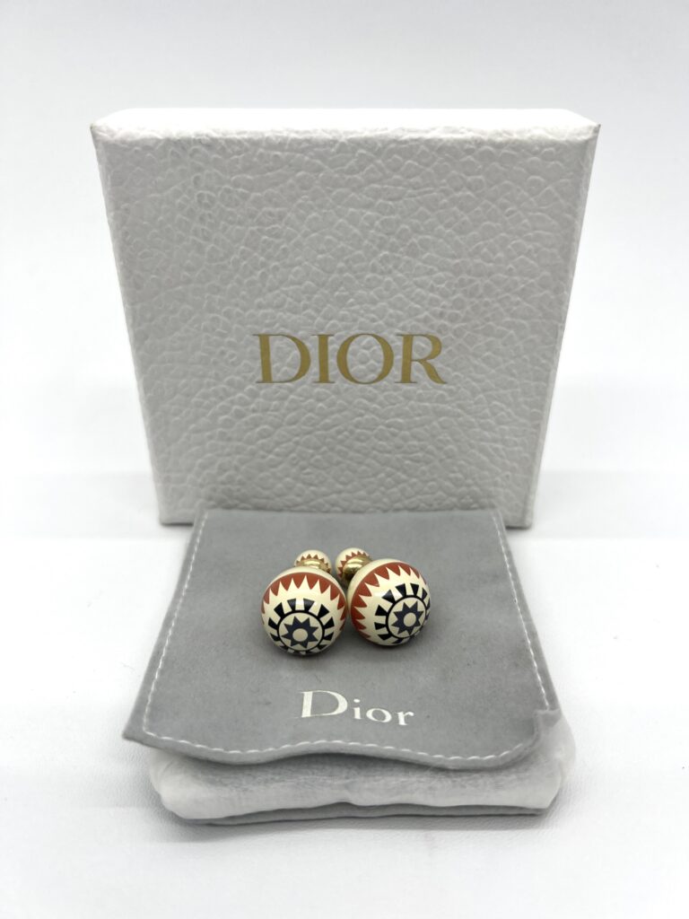 Dior Tribales Earings Black Orange GHW