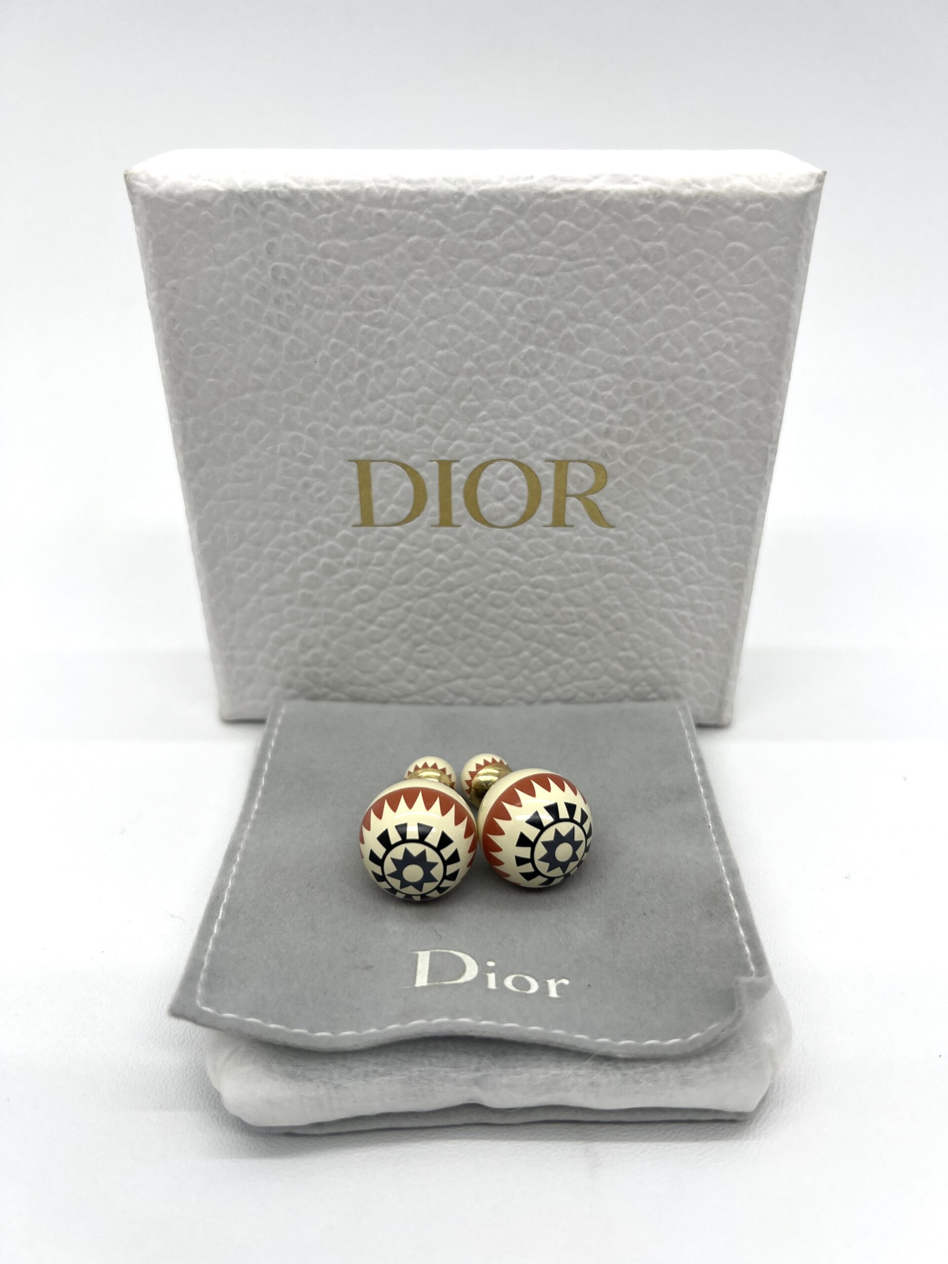 Dior Tribales Earings Black Orange GHW
