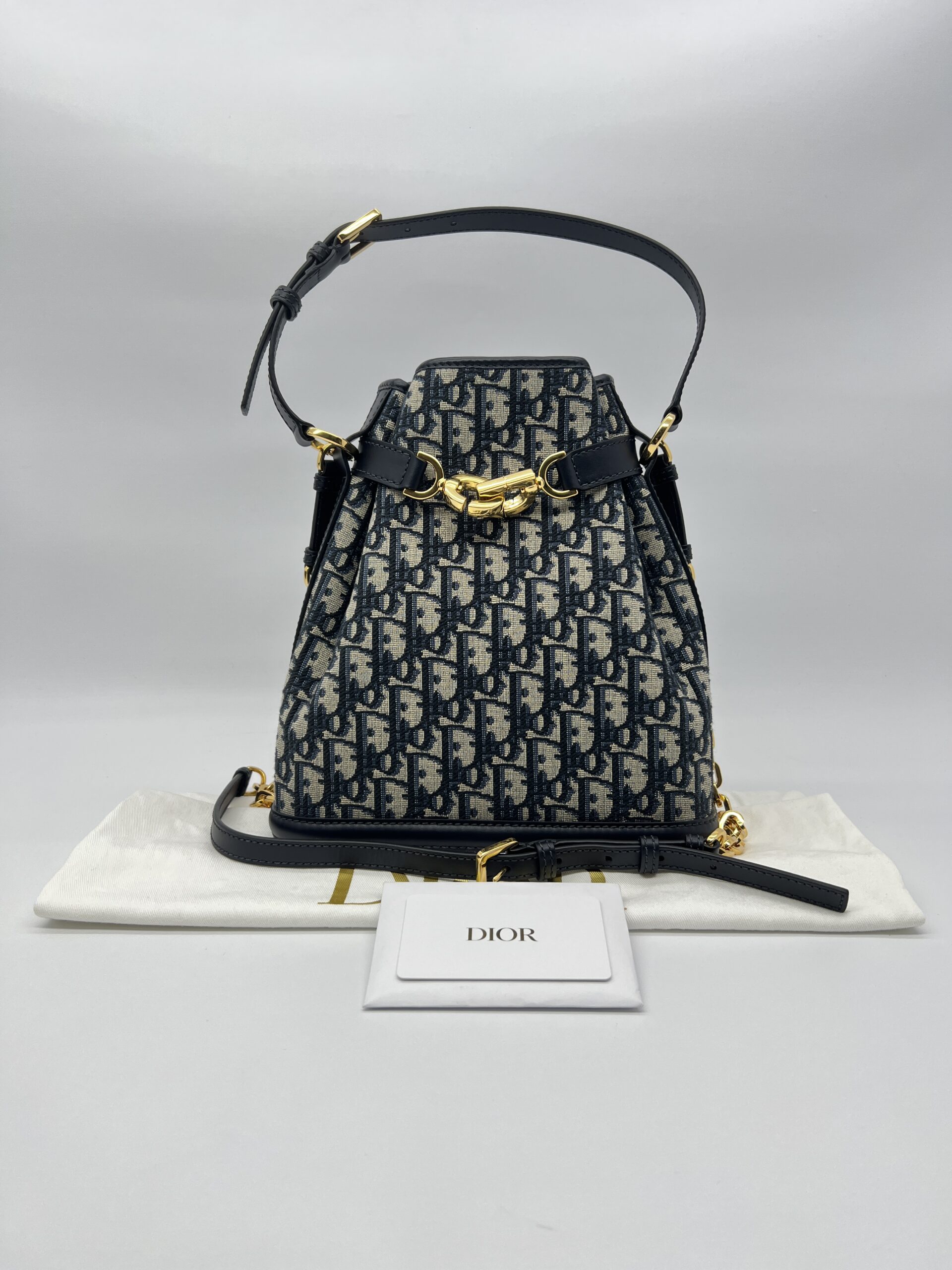 Dior Medium C’est Bag Canvas Oblique Navy GHW