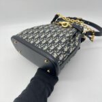 Dior Medium C'est Bag Canvas Oblique Navy GHW