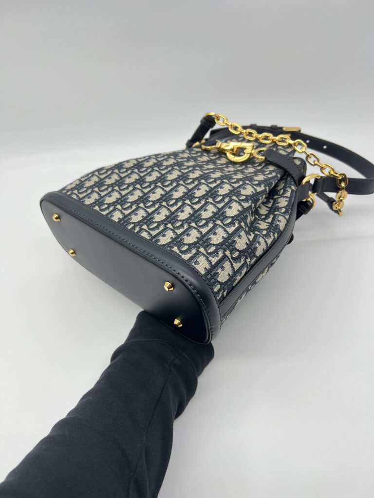 Dior Medium C'est Bag Canvas Oblique Navy GHW