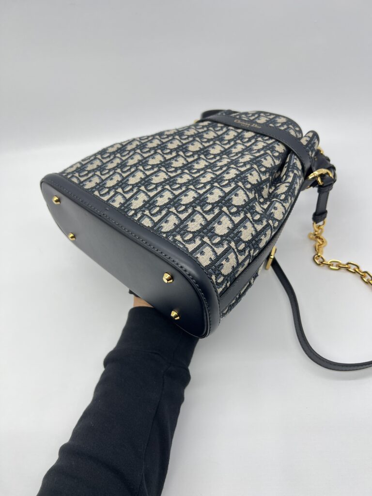 Dior Medium C'est Bag Canvas Oblique Navy GHW