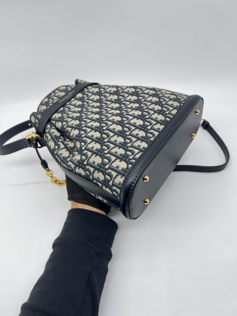 Dior Medium C'est Bag Canvas Oblique Navy GHW