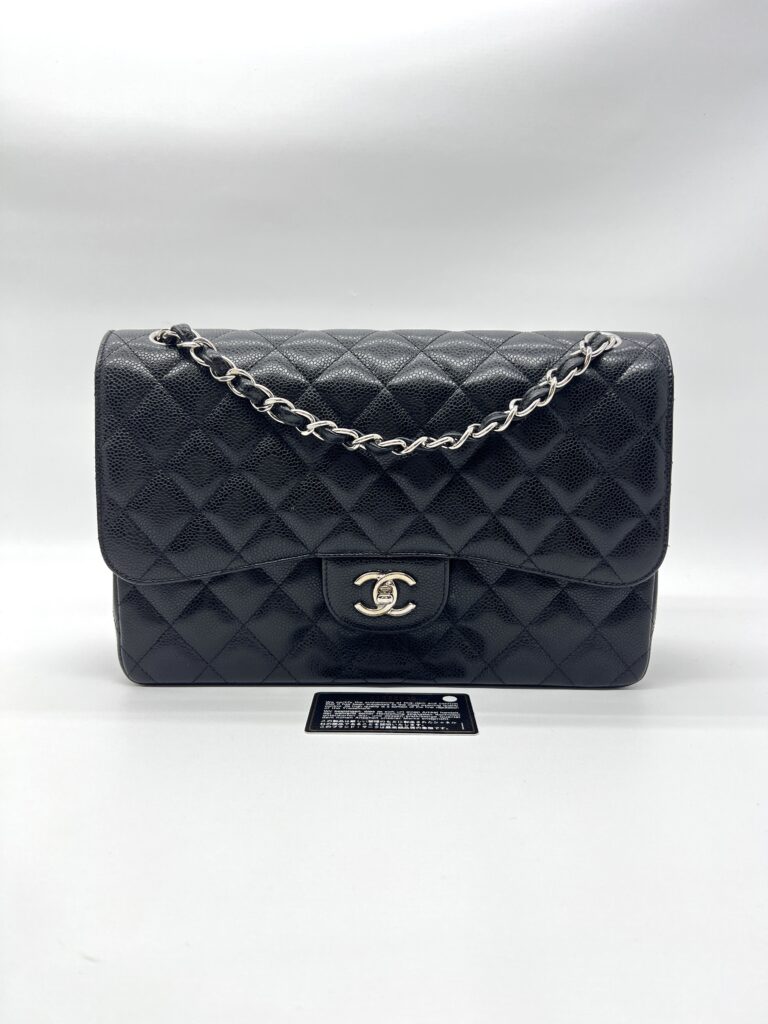 Chanel Classic Jumbo D Flap Caviar Black GHW