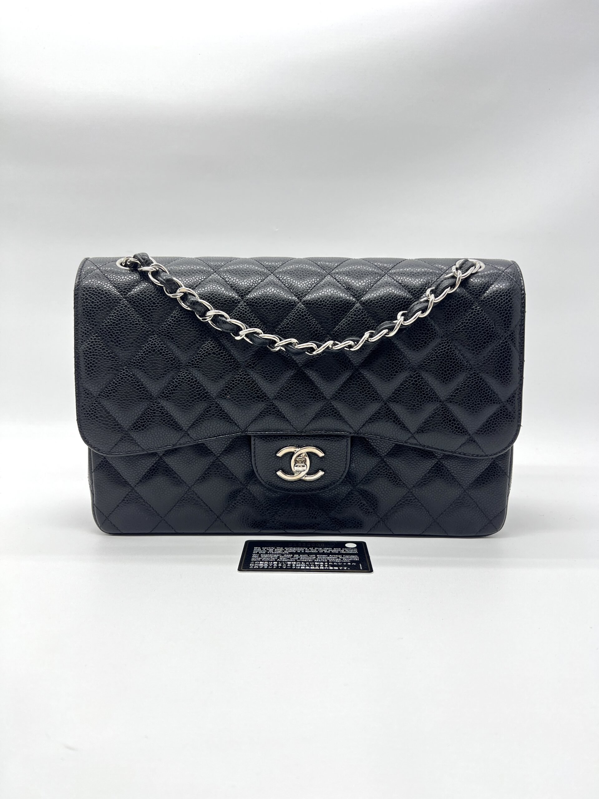 Chanel Classic Jumbo D Flap Caviar Black GHW