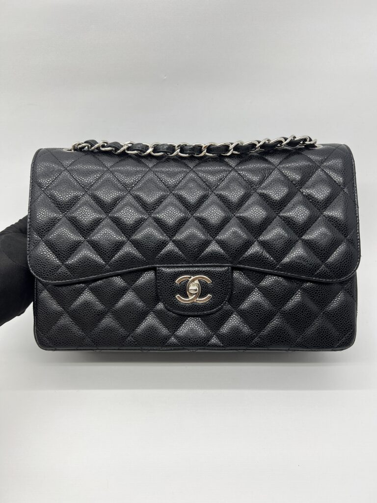 Chanel Classic Jumbo D Flap Caviar Black GHW