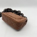 Chanel Mini Flap Rectangle Paris Lambskin Caramel Brown Wood HW