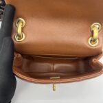 Chanel Mini Flap Rectangle Paris Lambskin Caramel Brown Wood HW