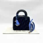 Dior Lily Bowling Black Blue Velvet GHW