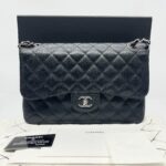 Chanel Jumbo Classic D Flap Caviar Black SHW