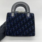 Dior Lily Bowling Black Blue Velvet GHW