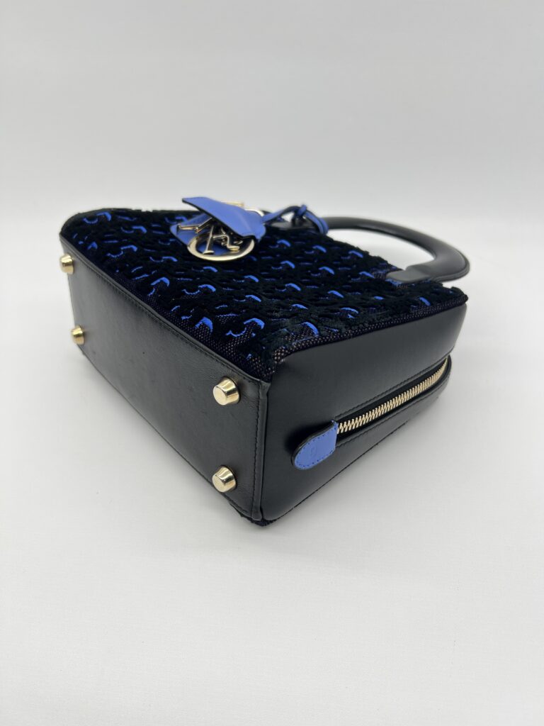 Dior Lily Bowling Black Blue Velvet GHW