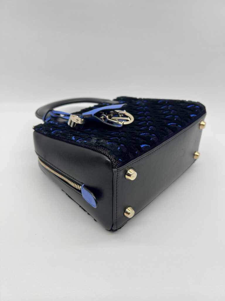 Dior Lily Bowling Black Blue Velvet GHW