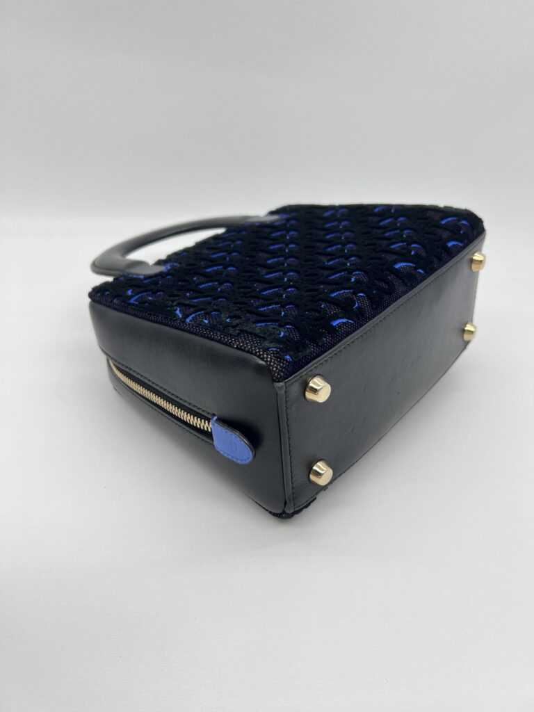 Dior Lily Bowling Black Blue Velvet GHW