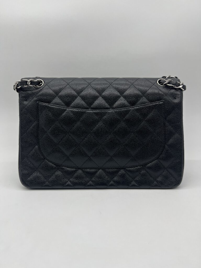 Chanel Jumbo Classic D Flap Caviar Black SHW