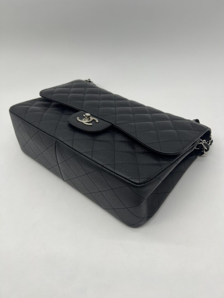 Chanel Jumbo Classic D Flap Caviar Black SHW