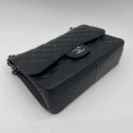Chanel Jumbo Classic D Flap Caviar Black SHW