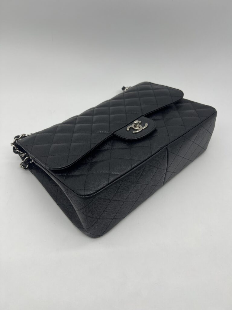 Chanel Jumbo Classic D Flap Caviar Black SHW
