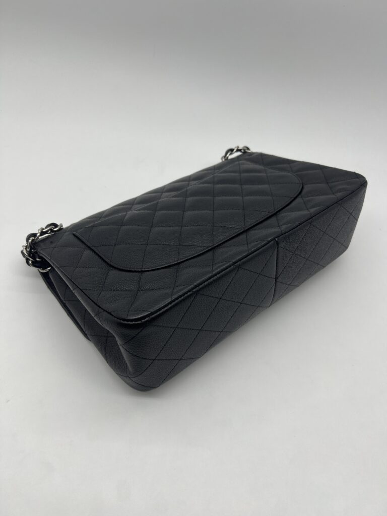 Chanel Jumbo Classic D Flap Caviar Black SHW