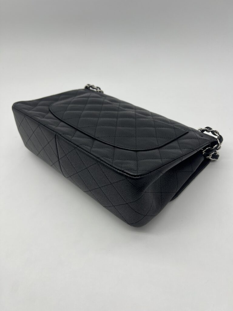 Chanel Jumbo Classic D Flap Caviar Black SHW