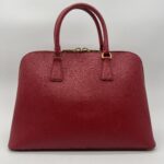 Prada Top Handle Bag Saffiano Lux Fuoco