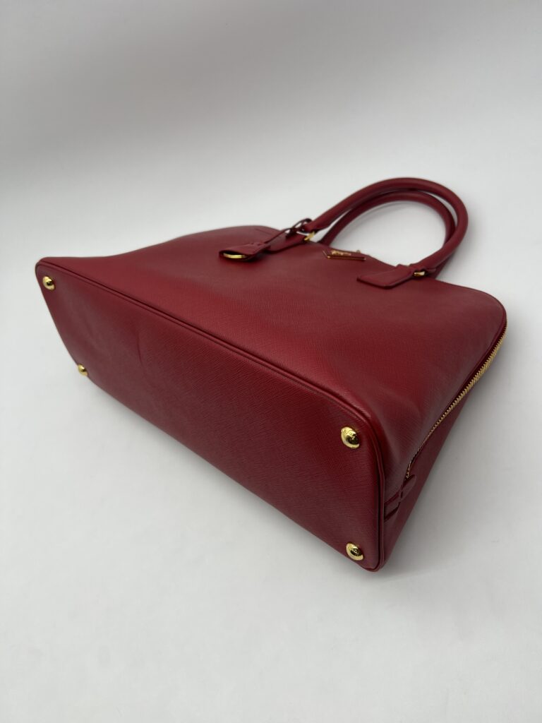 Prada Top Handle Bag Saffiano Lux Fuoco