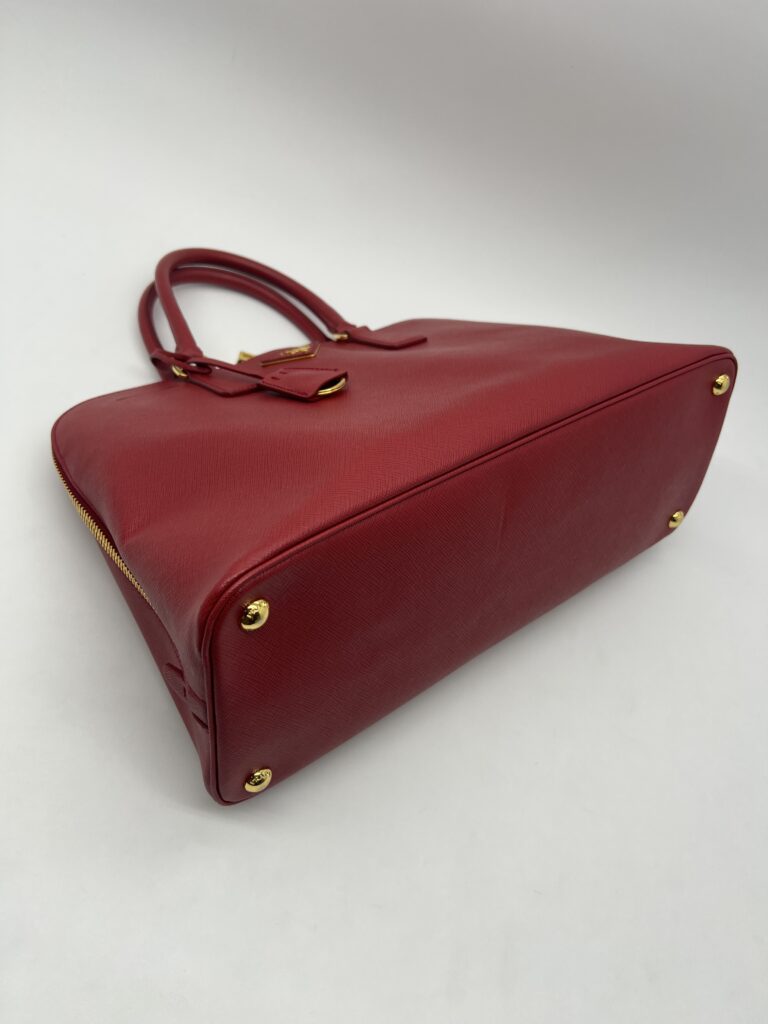Prada Top Handle Bag Saffiano Lux Fuoco
