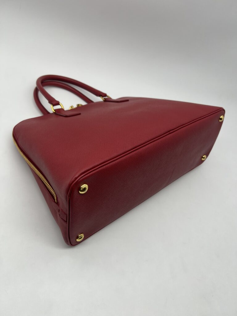 Prada Top Handle Bag Saffiano Lux Fuoco